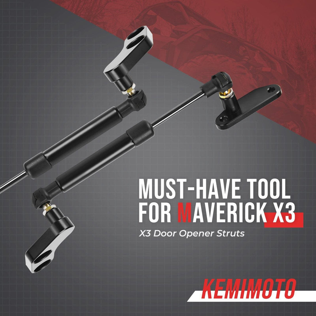Strut Lifts Door Opener & Latch Door Handle for Can-Am Maverick X3 / MAX - view 2