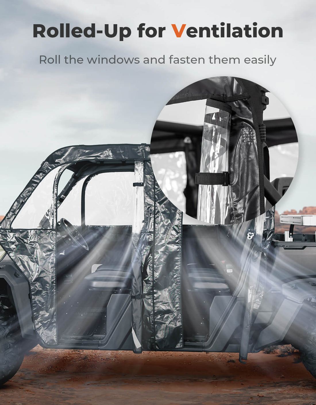Soft Cab Enclosure Doors for Can-Am Defender Max HD10|9|8|7 - view 3
