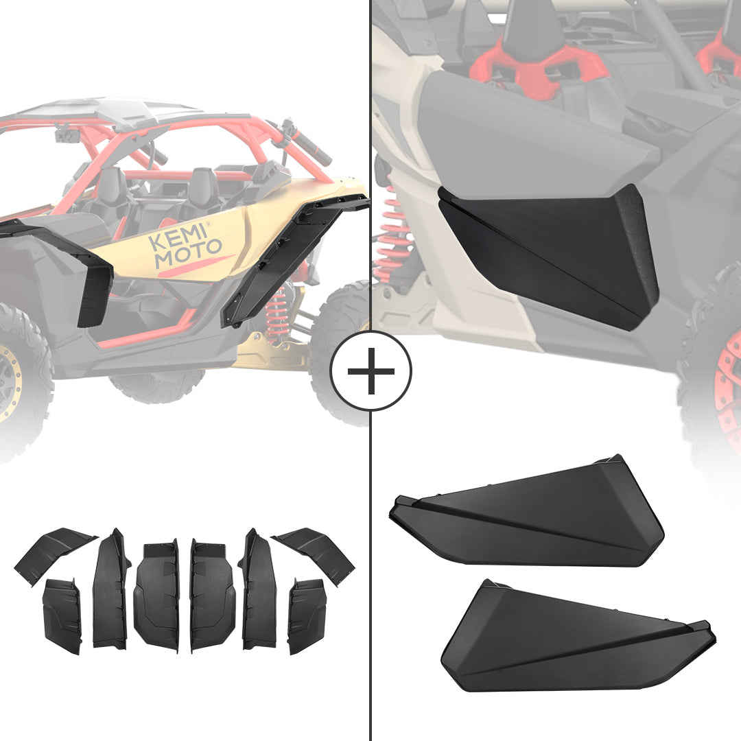 Front Lower Doors & Extended Fender Flares for Can-Am Maverick X3 - view 1