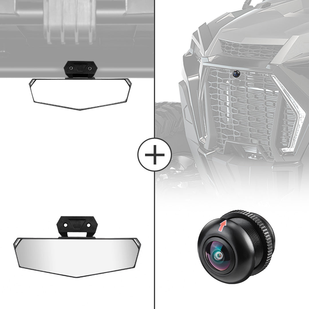 Center Rear View Mirror & Front Camera Kit for Polaris RZR PRO / Turbo - view 1