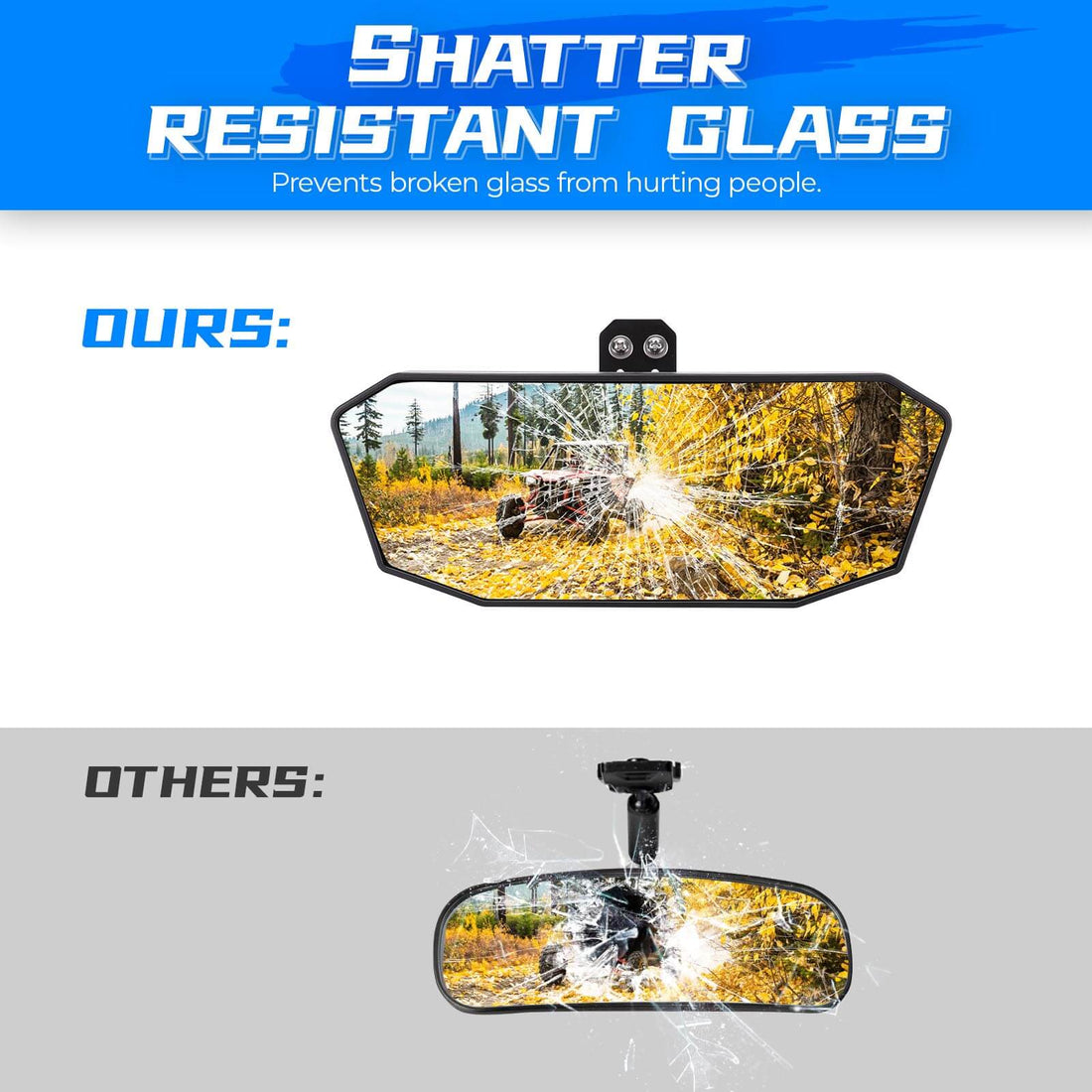Rear View Mirror & Under Seat Storage Box for Polaris Ranger XP 1000 - view 4