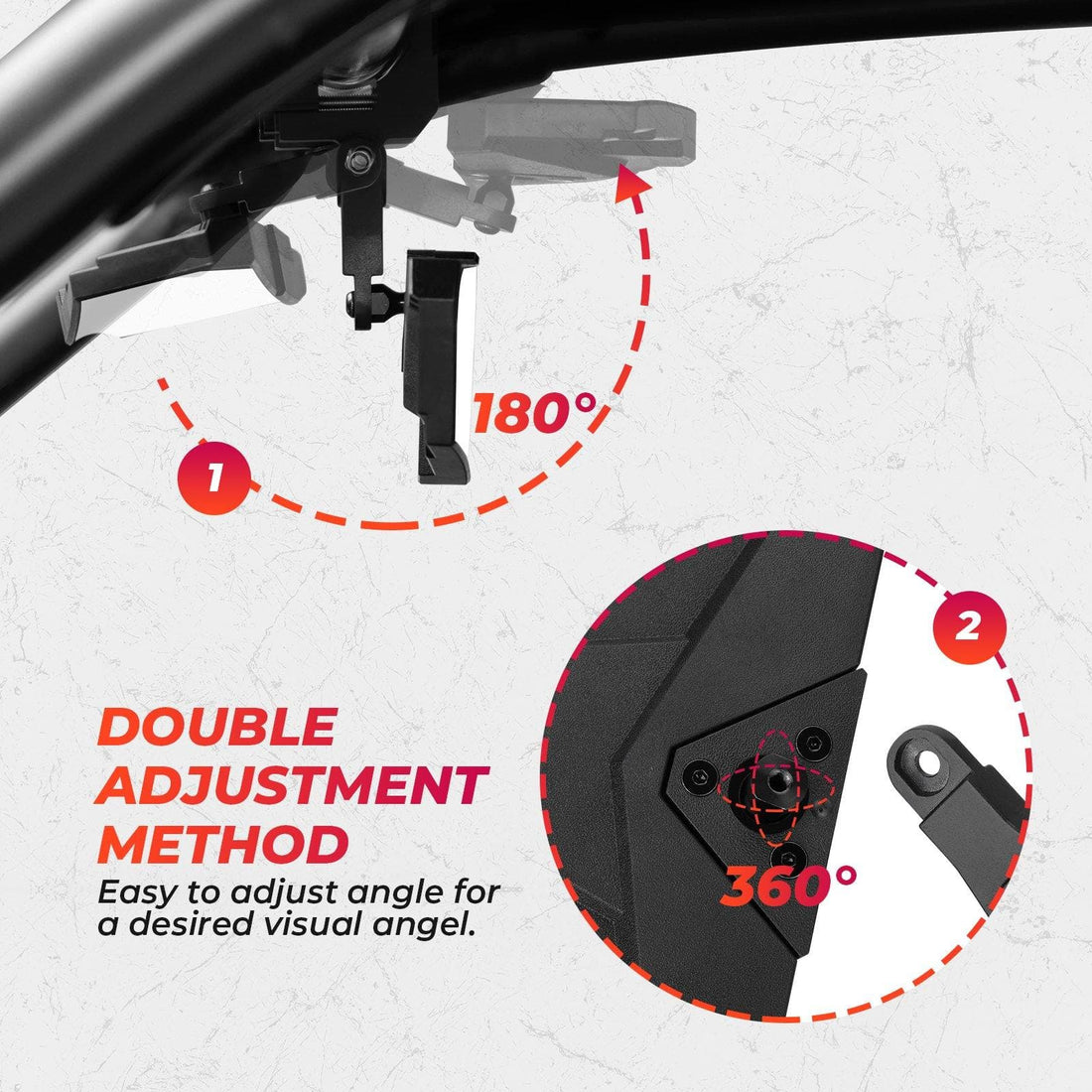 Rearview Mirror for Polaris General 1000 - view 5