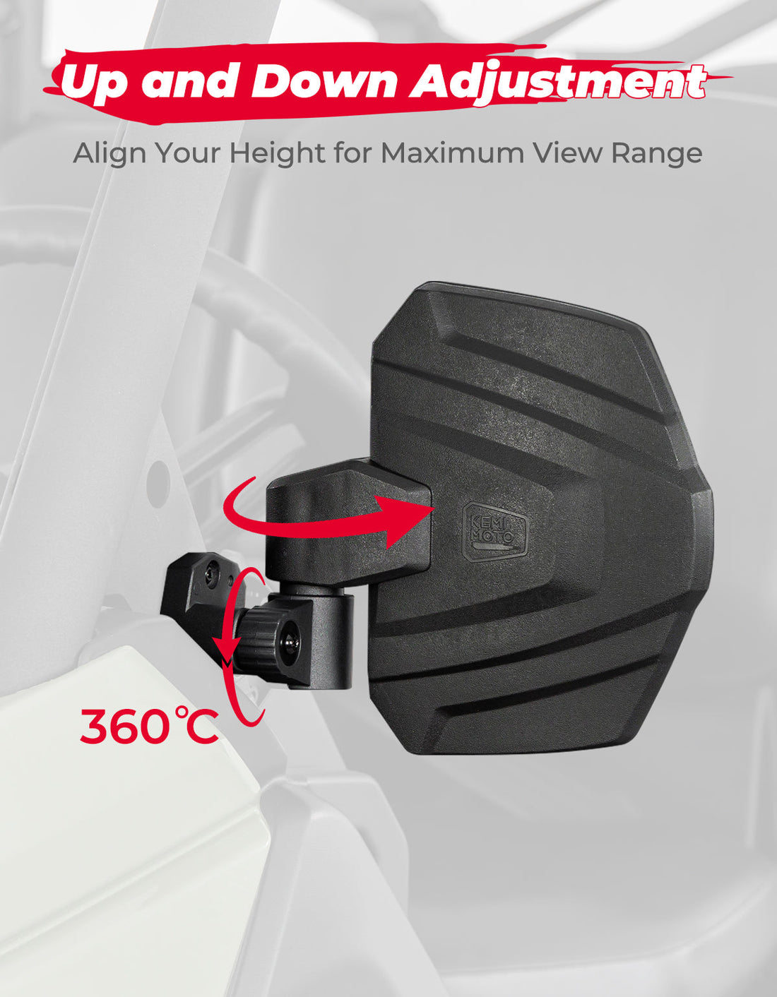 One Pair Side Mirrors for Can-Am Defender HD5|8|10 - view 2