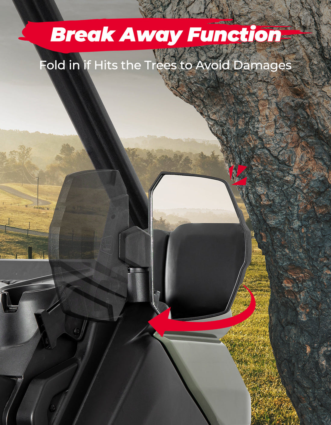 One Pair Side Mirrors for Can-Am Defender HD5|8|10 - view 3