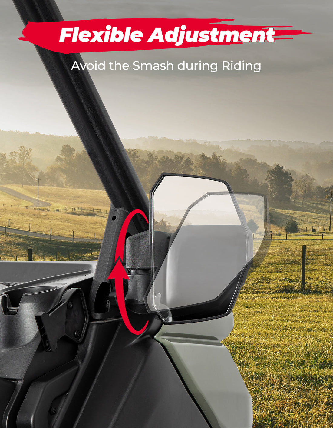 One Pair Side Mirrors for Can-Am Defender HD5|8|10 - view 4