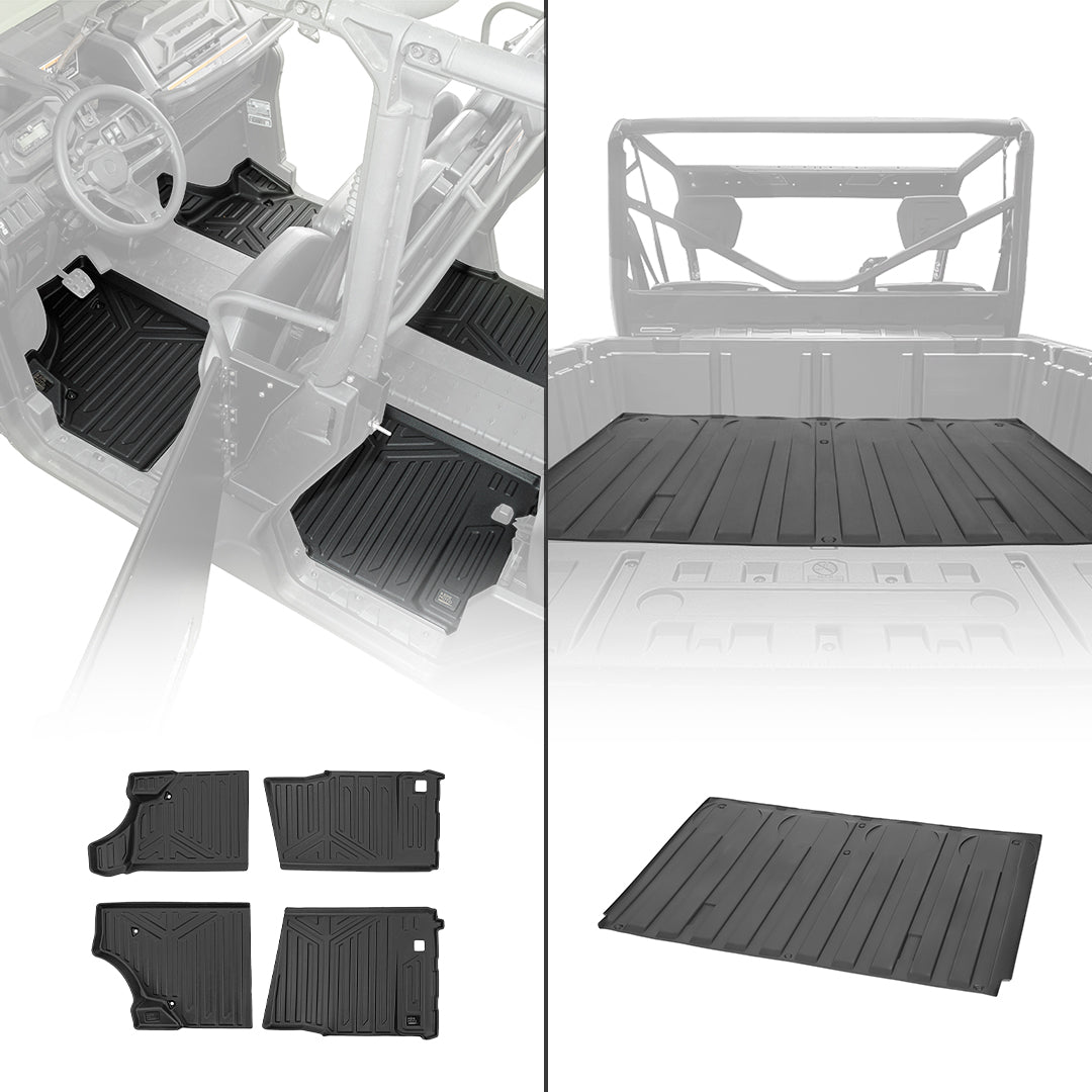 TPE Floor Mats & Bed Liner for 4-Seater Can-Am Defender HD7|8|9|10 - view 1