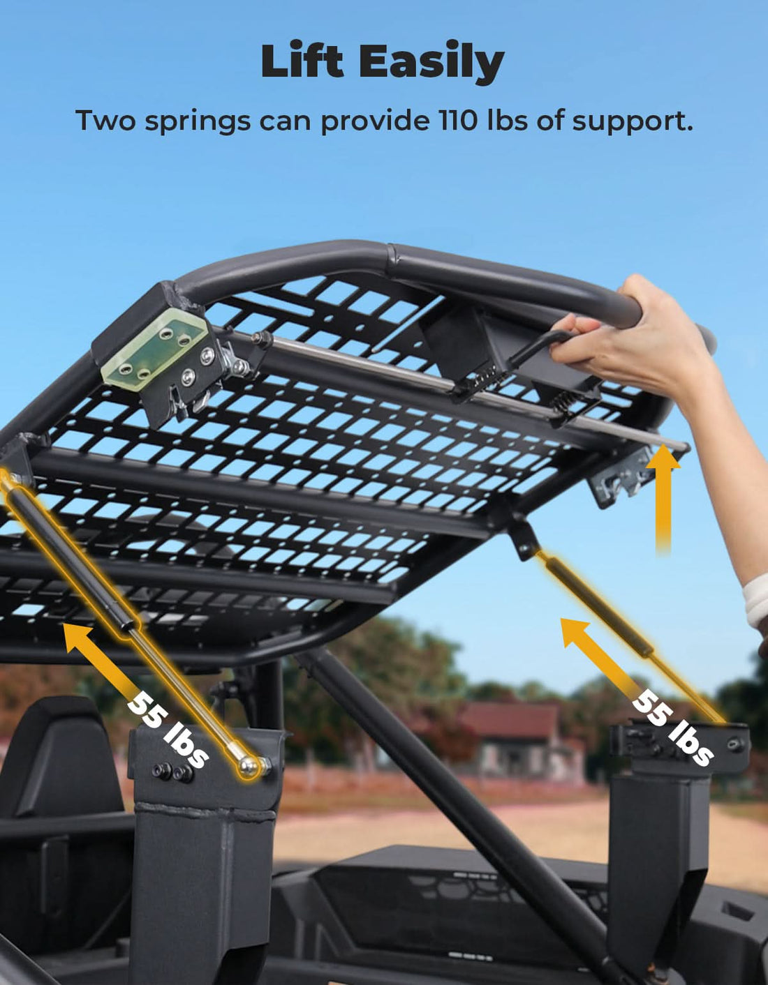 UTV Spare Tire Carrier for Polaris RZR XP 1000 / XP 4 1000 2024-2026 - view 4