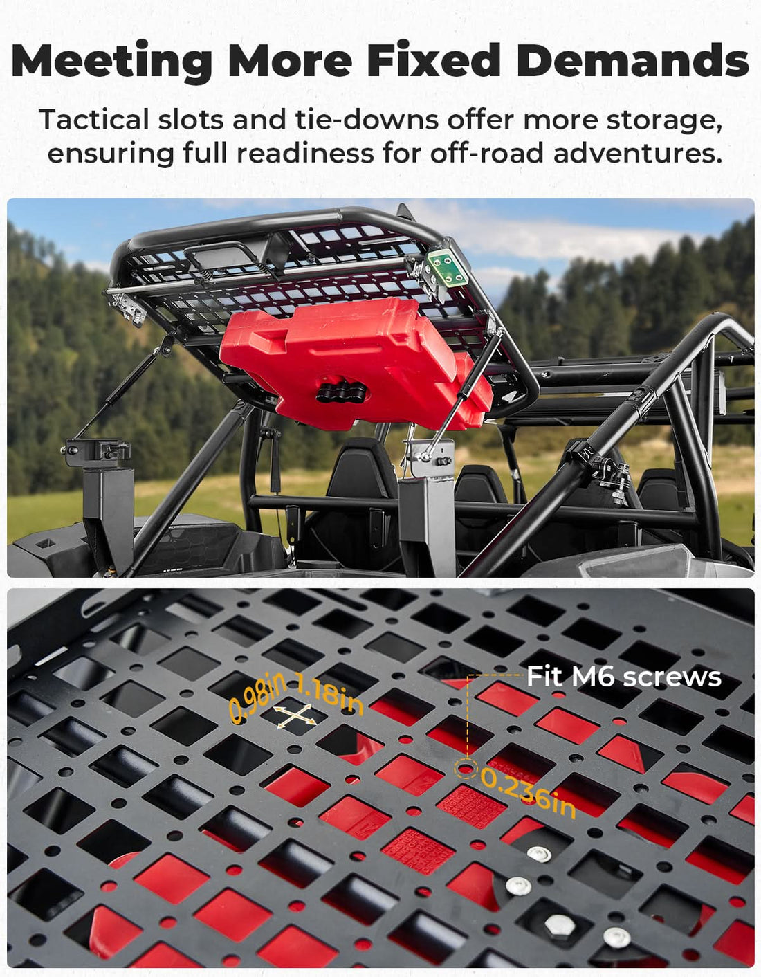 UTV Spare Tire Carrier for Polaris RZR XP 1000 / XP 4 1000 2024-2026 - view 3