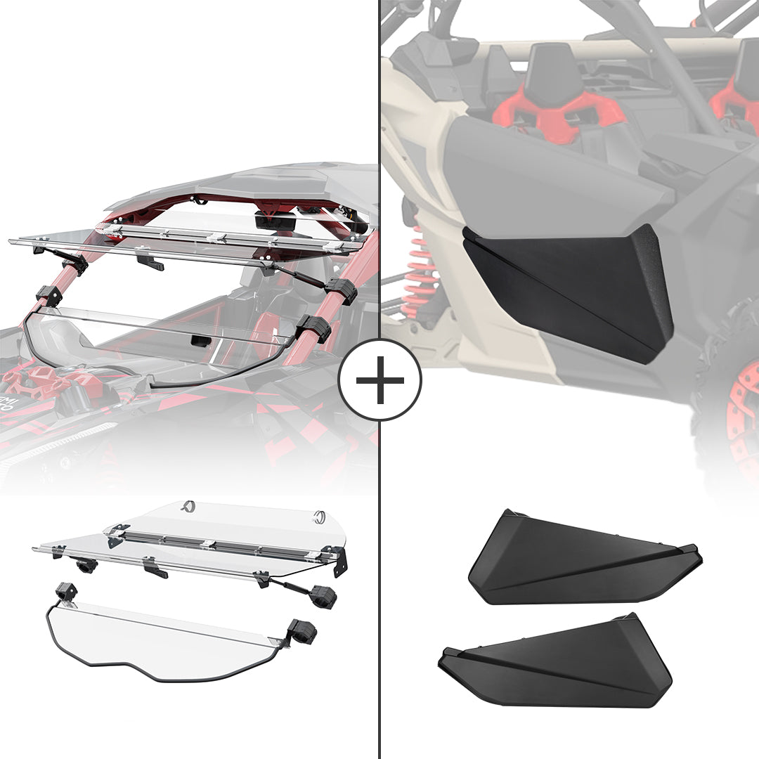 Flip Windshield and Lower Doors for 2017+ Can-Am Maverick X3 - view 1