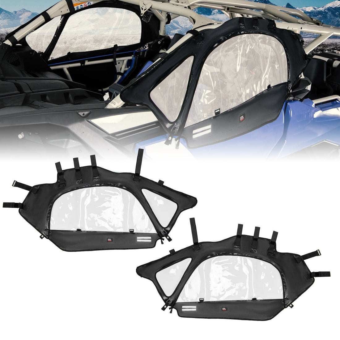 Flip Windshield and Soft Cab Enclosures for 2017+ Can-Am Maverick X3 - view 3