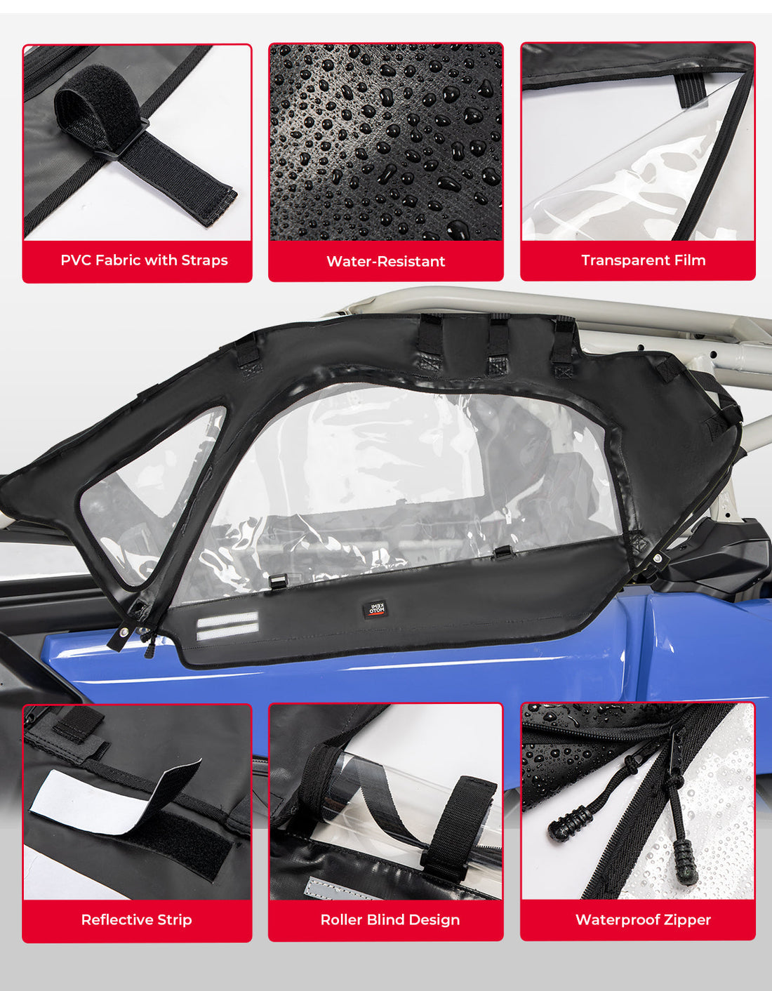 Upgraded Soft Cab Enclosure Upper Doors for Can-Am Maverick X3 - view 5