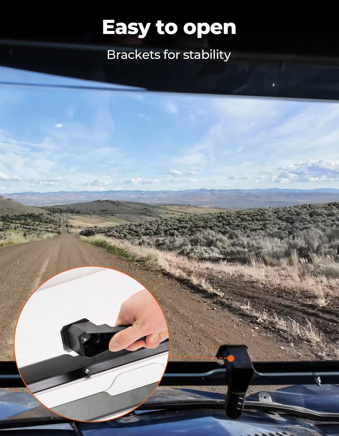 Flip Windshield for Can-Am Commander 800 / 1000 2011-2020 - view 3