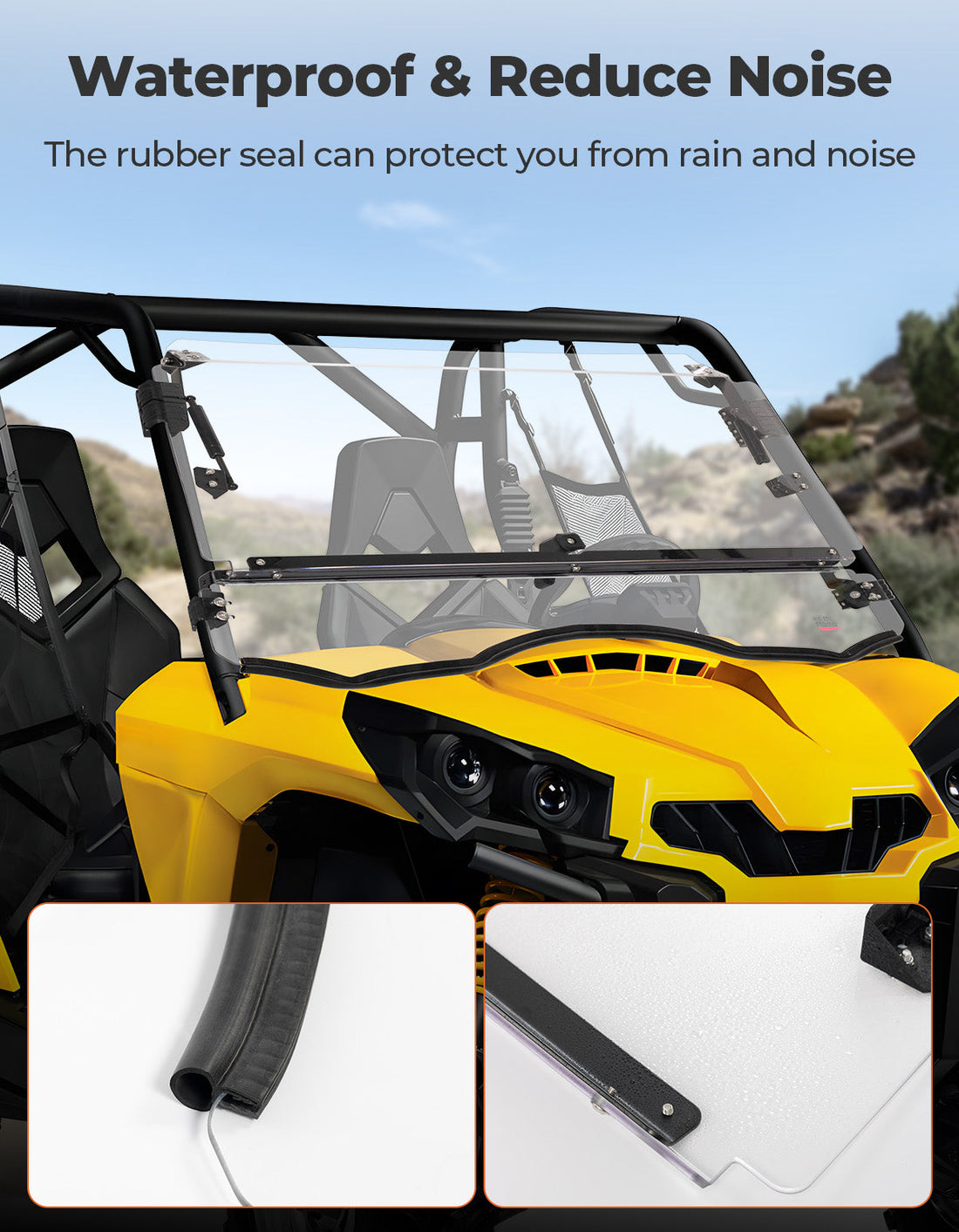 Flip Windshield for Can-Am Commander 800 / 1000 2011-2020 - view 5