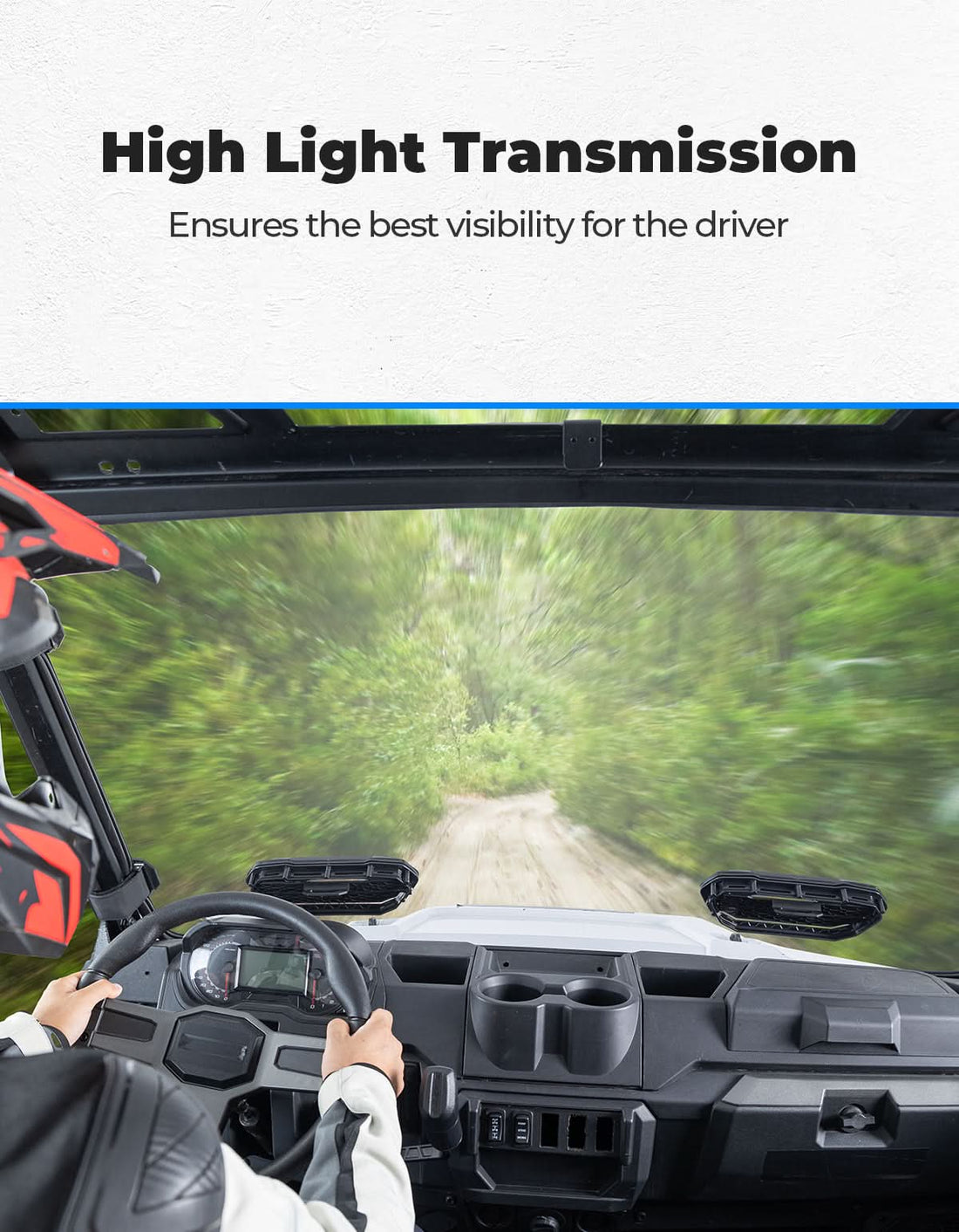 3-in-1 Vented Windshield for Polaris Ranger 1000 & XP 900 / 1000 (2014-2026) - view 6