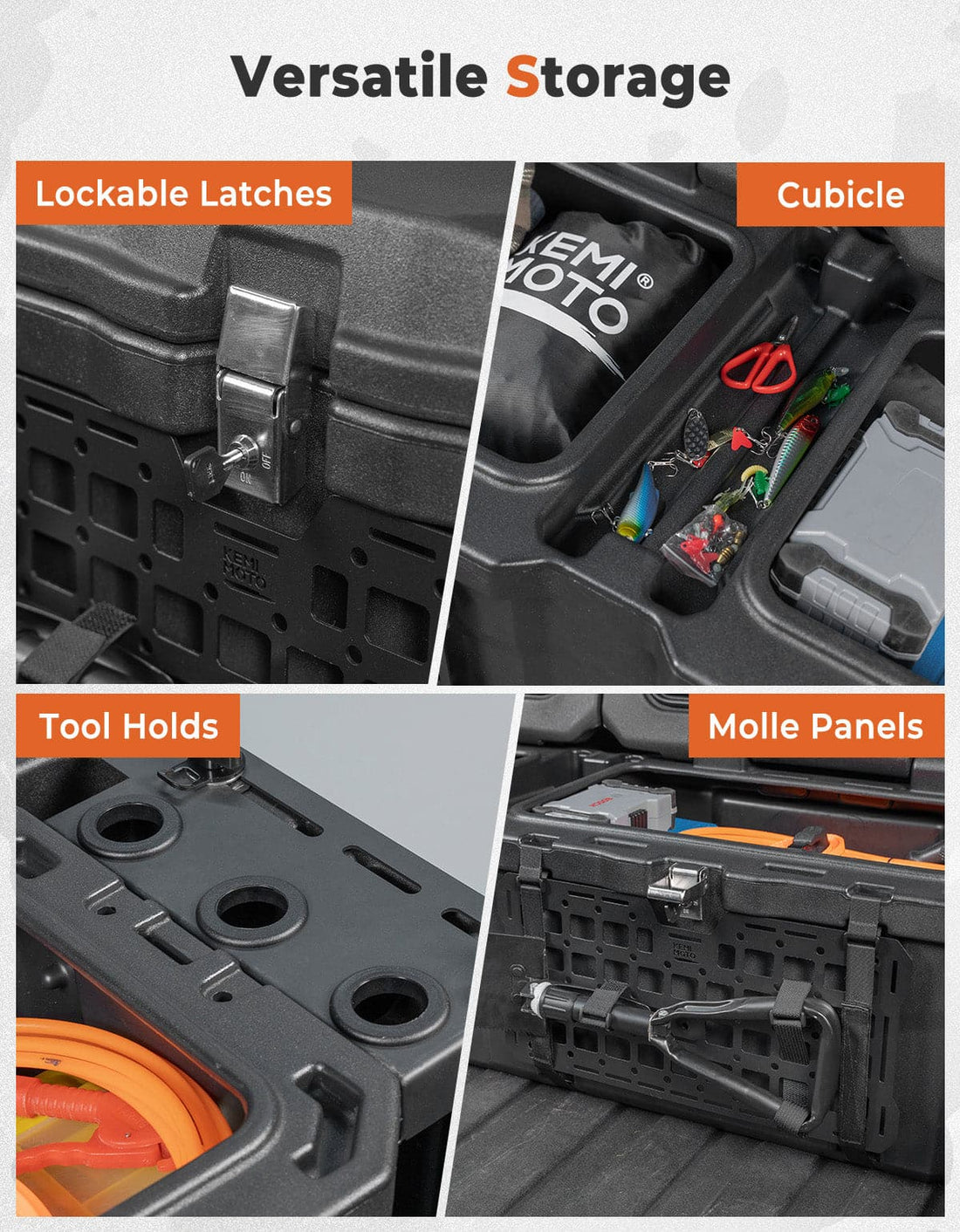 110L Lockable Cargo Box for Can-Am Defender HD10|9|8|7|5 - view 3