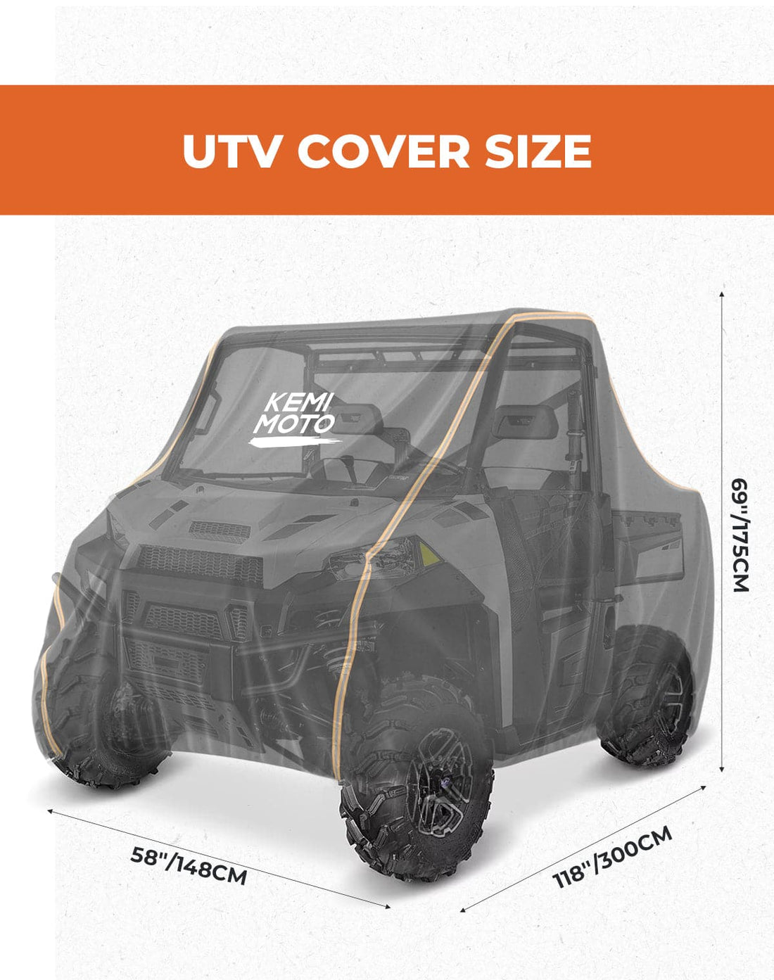 2-3 Seater UTV Cover for Ranger 570 / 500, ZForce 800 - view 3
