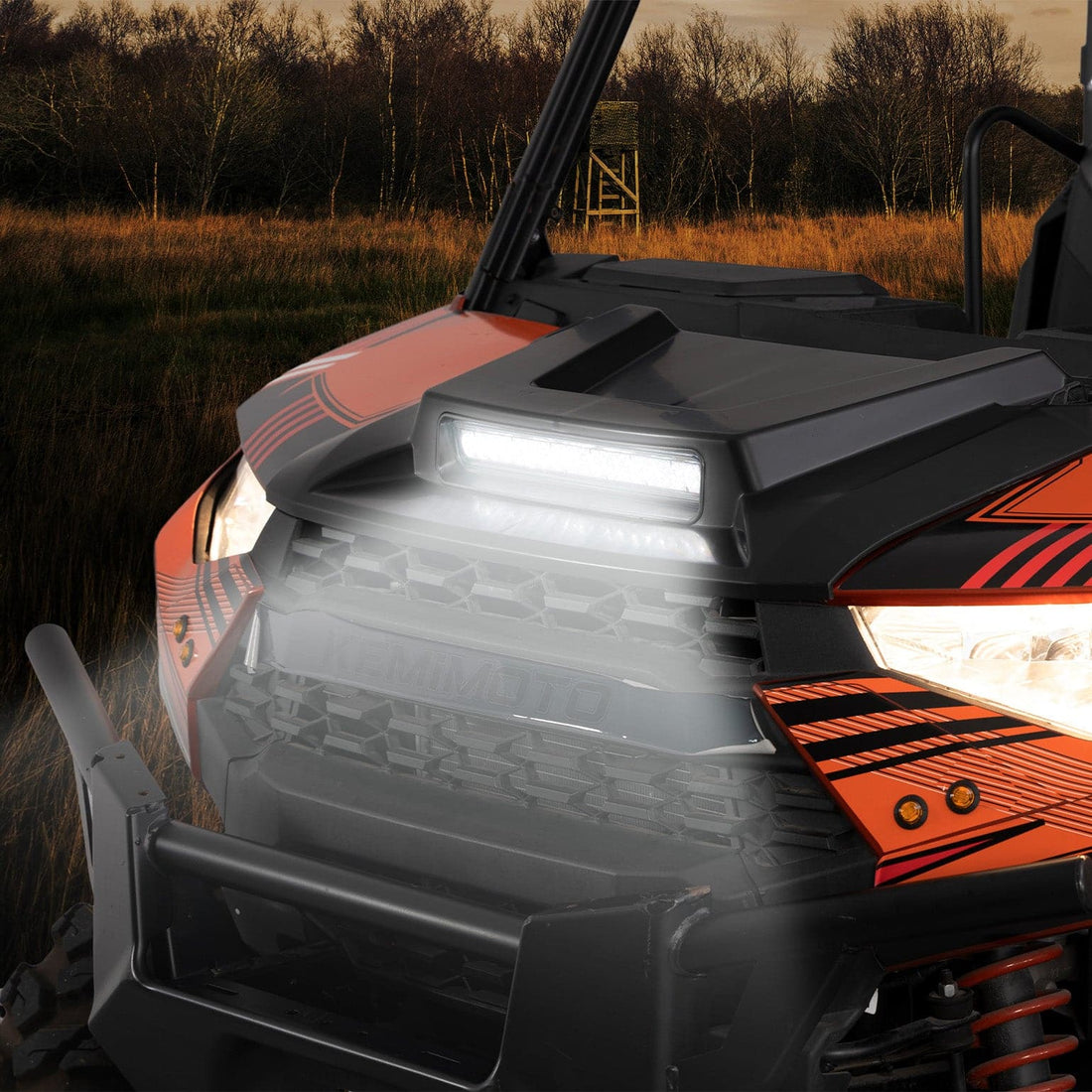 Hood Scoop with LED Spot Light for Polaris Ranger XP 1000 / Crew - view 8