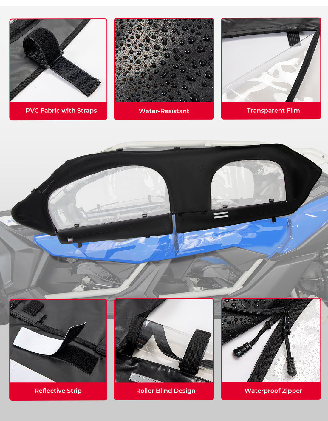 Soft Cab Enclosure and Lower Door Inserts for Can-Am Maverick X3 MAX - view 7