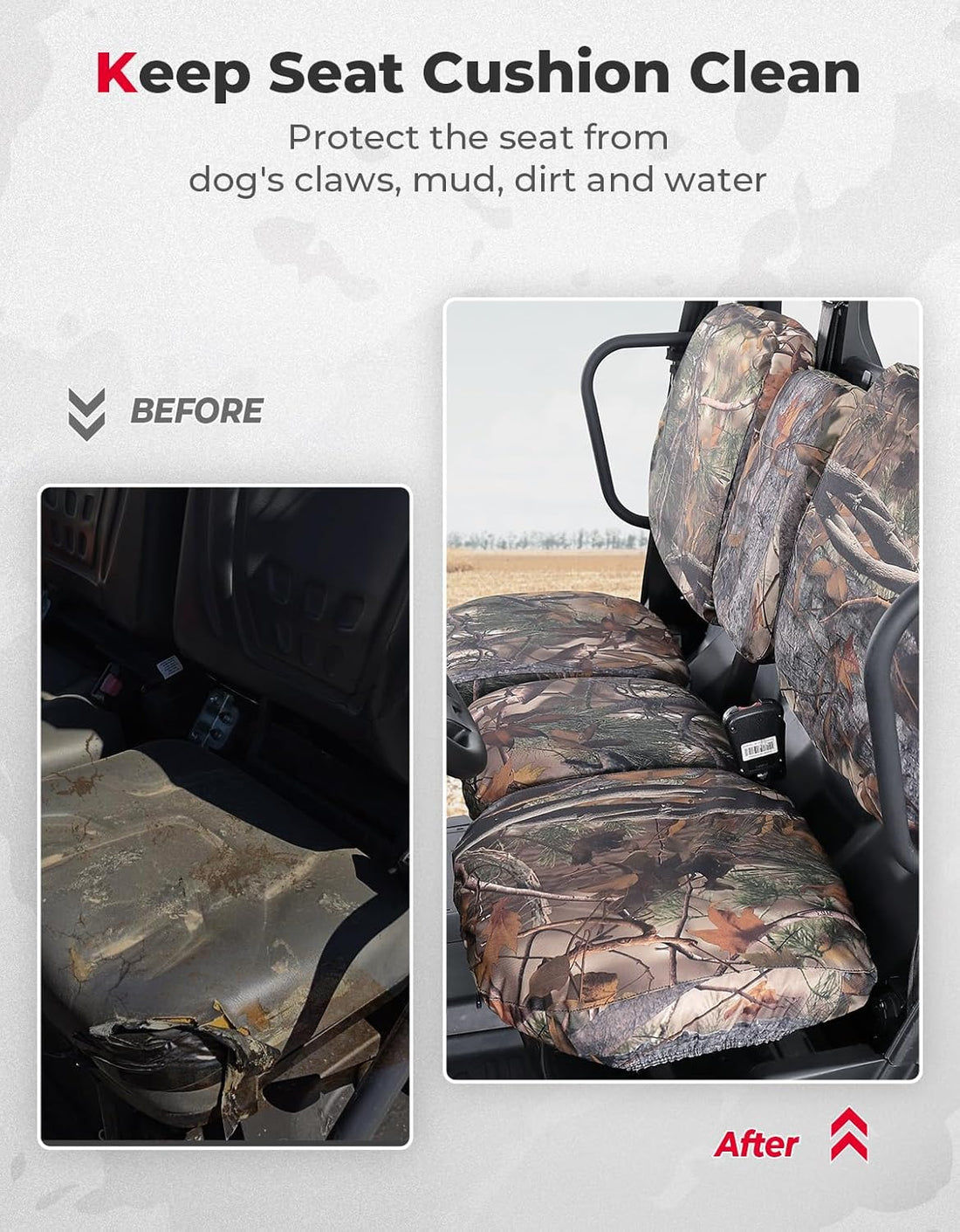 Waterproof Camo Seat Cover for Can-Am Defender MAX HD10|9|8|7 - view 3