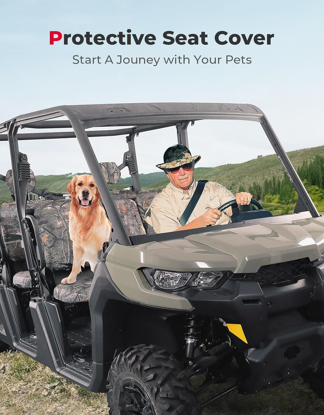 Waterproof Camo Seat Cover for Can-Am Defender MAX HD10|9|8|7 - view 7