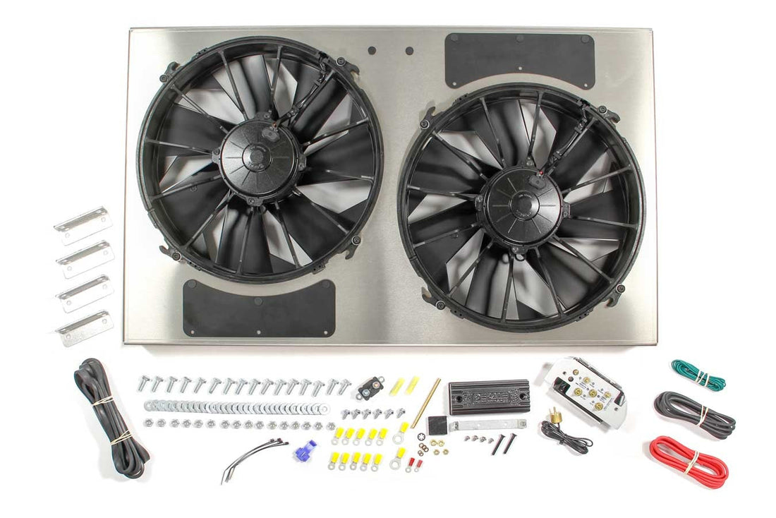 PWM Dual RAD Fan/ Aluminum Shroud Assembly - 66838