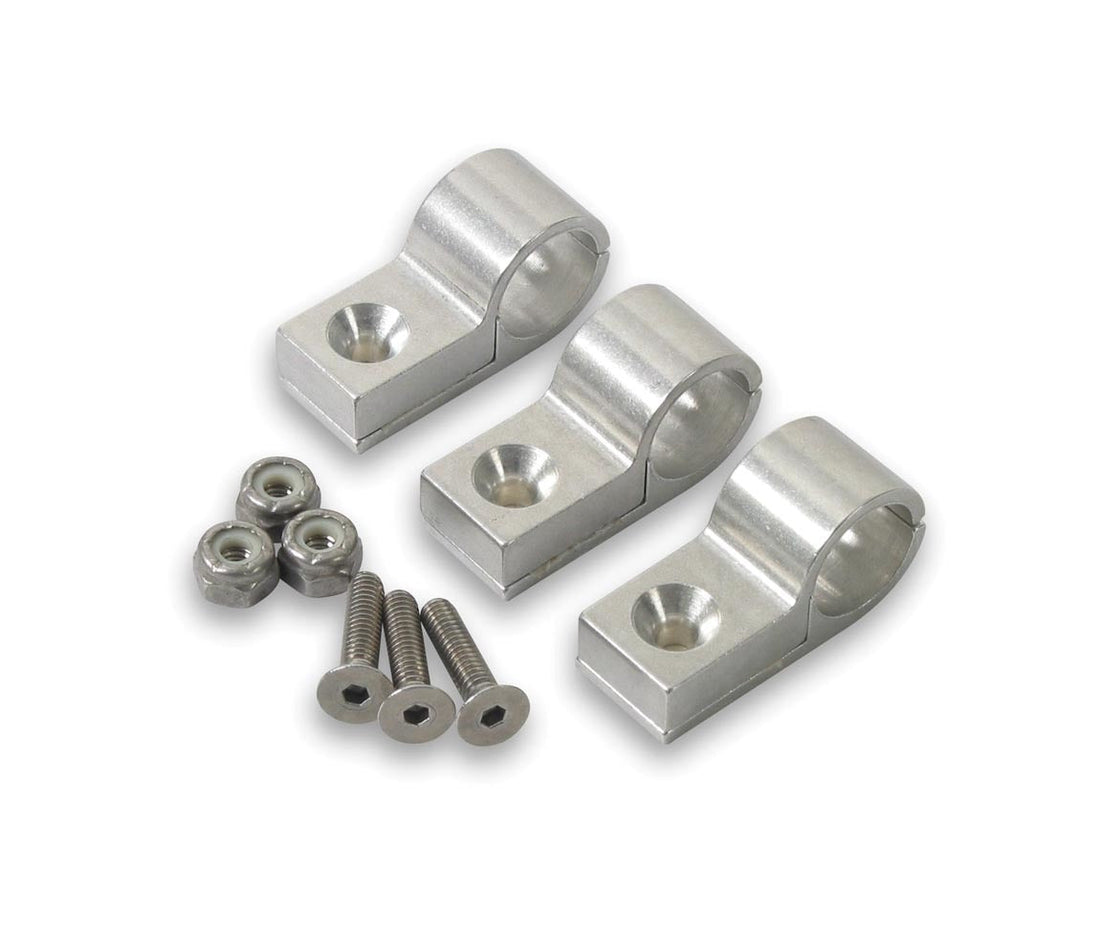 1/4in Polished Alum Line Clamps (6pk) - 170204ERL