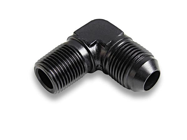 #8 Male to 3/8in NPT 90 Deg Ano-Tuff Adapter - AT982208ERL