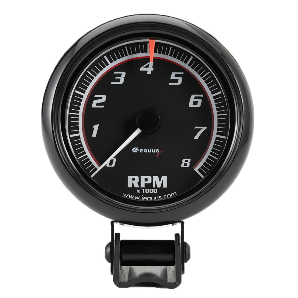 2-1/2 Dia Tachometer 8000 RPM Black Dial - E6086