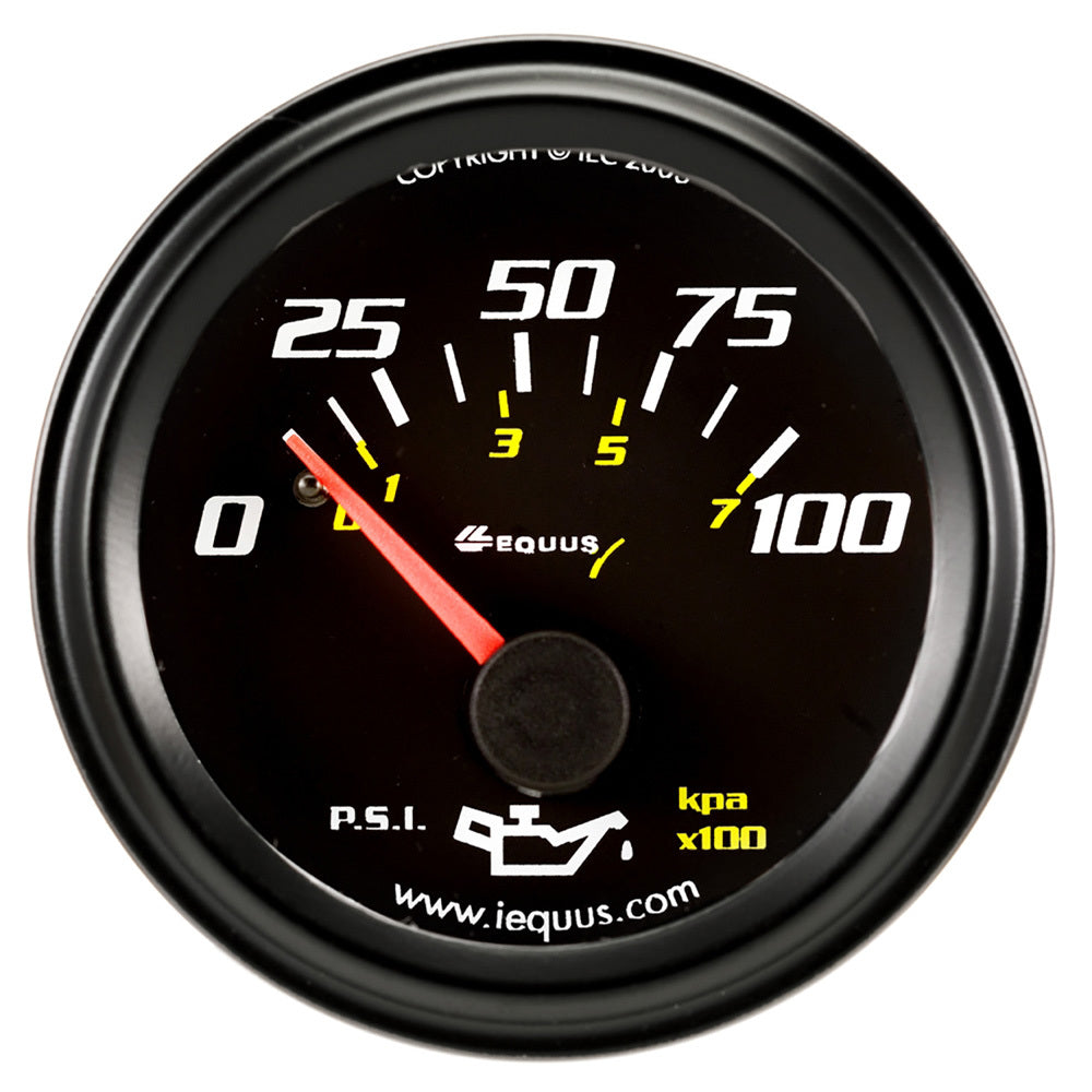 2.0 Dia Oil Pressure Gauge Black 0-100psi - E6234