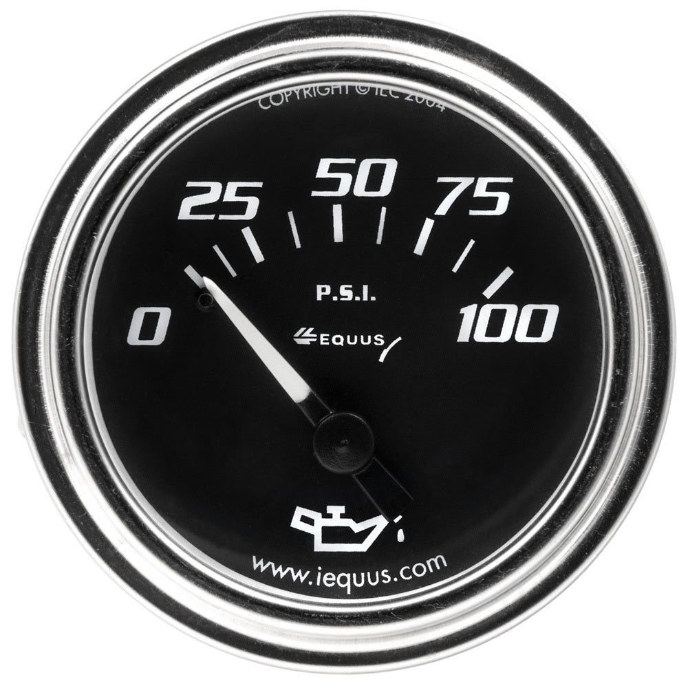 2.0 Dia Oil Pressure Gauge Chrome 0-100psi - E7234