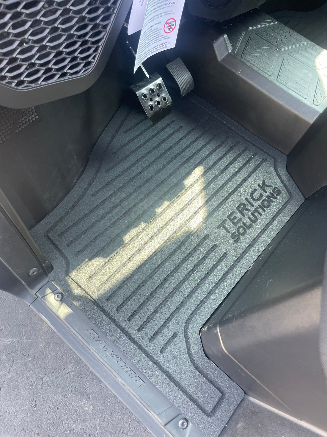Terick Rubber Floor Mats for Polaris Ranger Base/EPS/Premium 1000, non-XP models