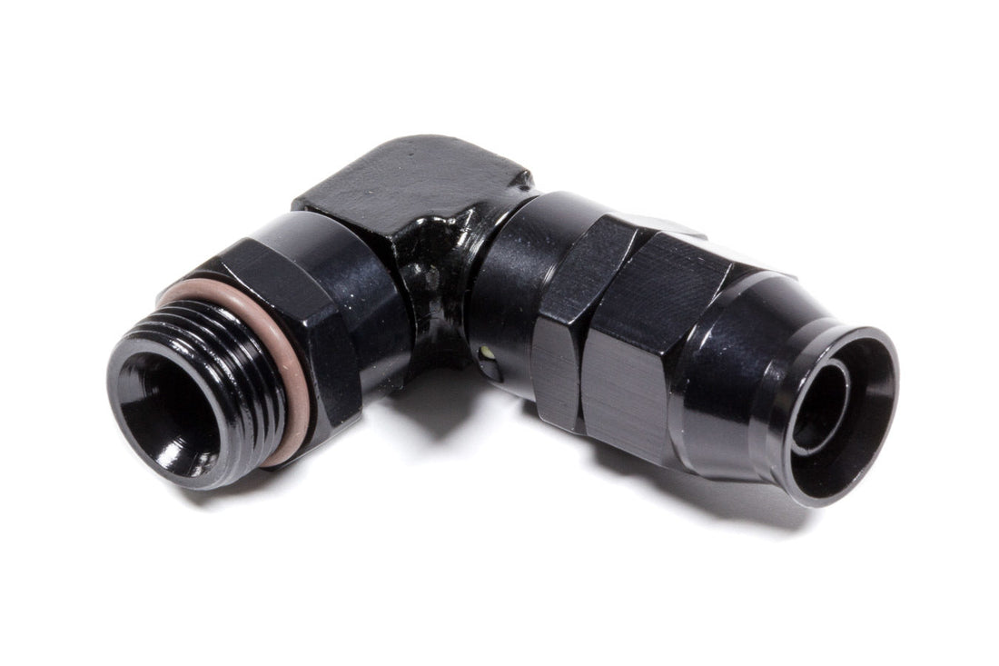 Hose Fitting #8 90 Deg to #8 ORB PTFE Black - 689708BL