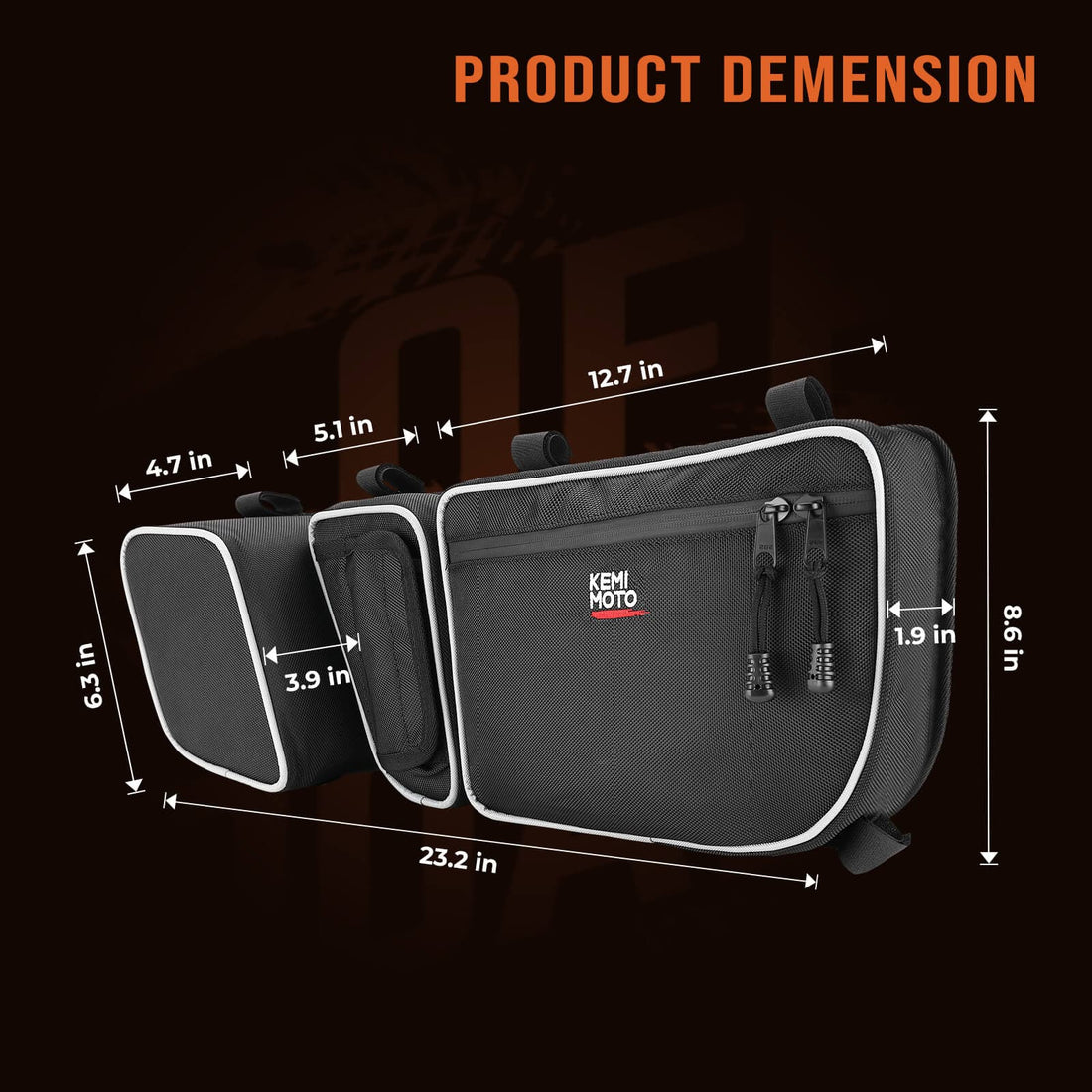 Front & Rear Storage Bags for Can-Am Maverick X3 - view 7