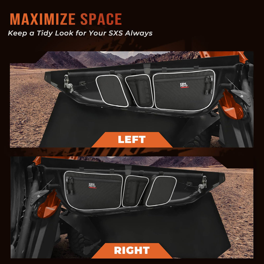 Front & Rear Storage Bags for Can-Am Maverick X3 - view 8