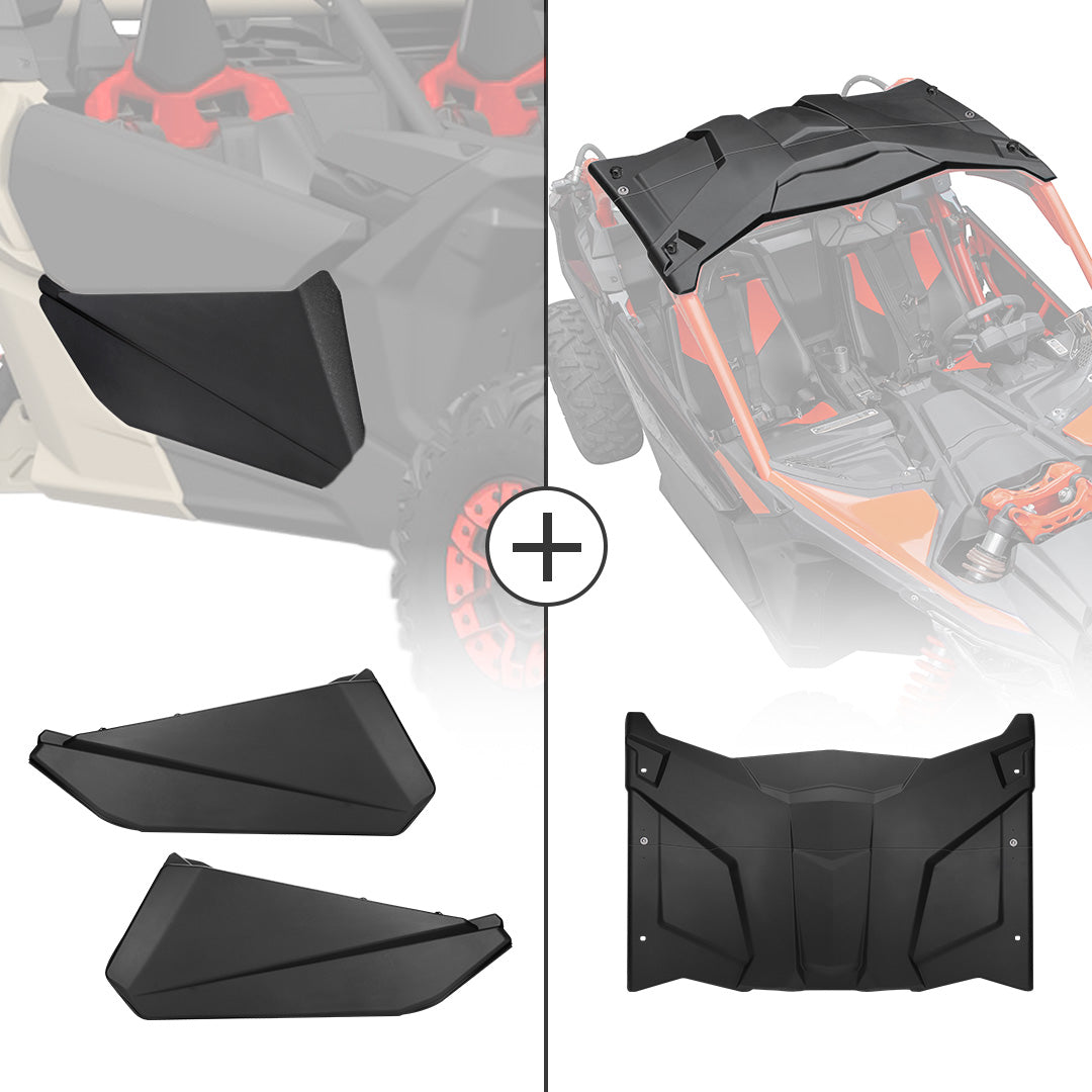 Front Lower Door Inserts & Plastic Roof for Can-Am Maverick X3 - view 1