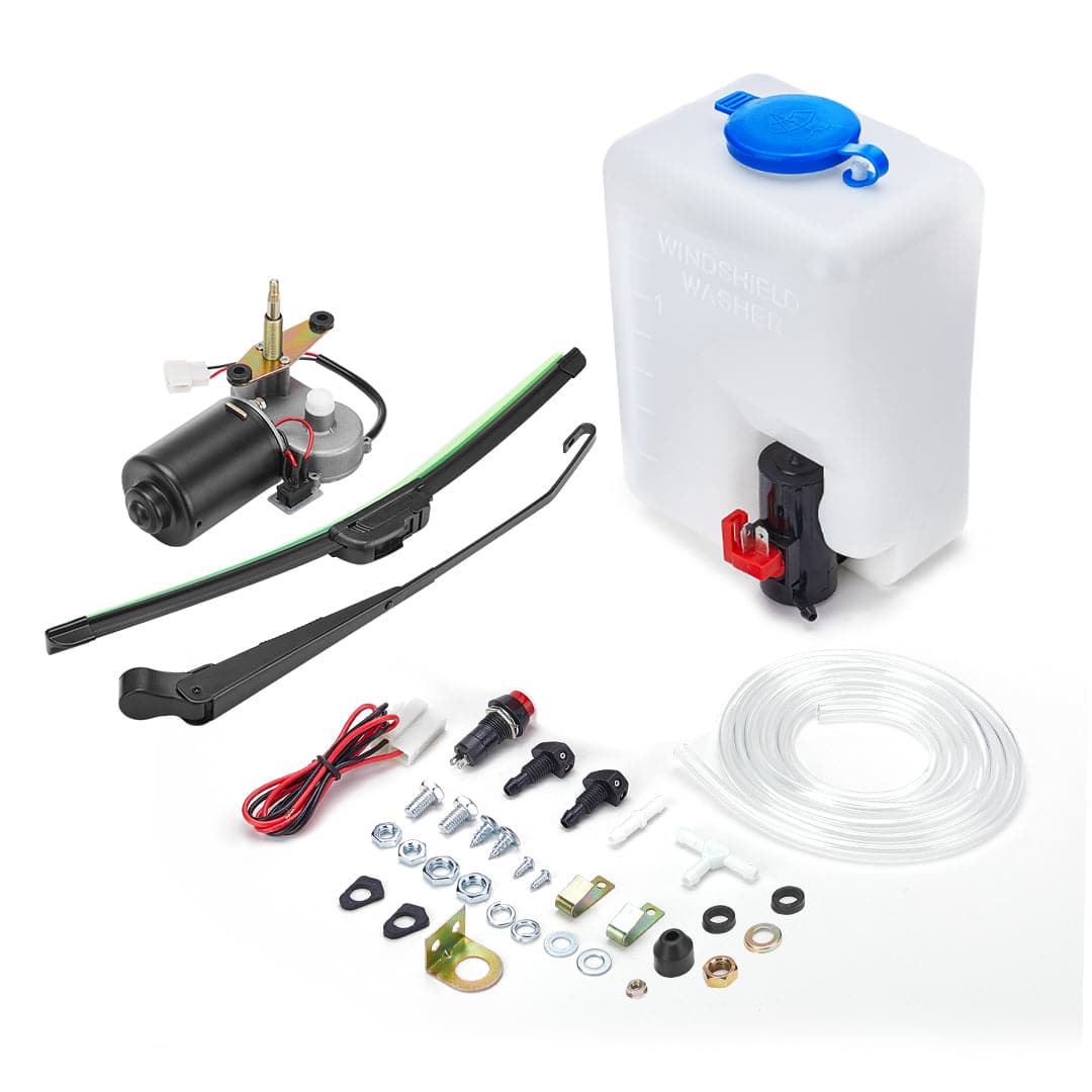 12V Electric Windshield Wiper Washer Kit for Polaris RZR, Ranger, Can-Am - view 1