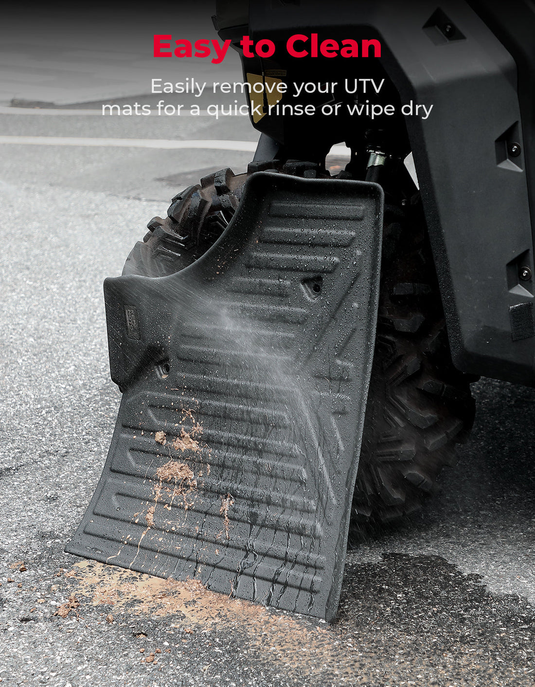 4PCS TPE Floor Mats Anti-Slip for Can-Am Defender Max HD7|8|9|10 - view 8