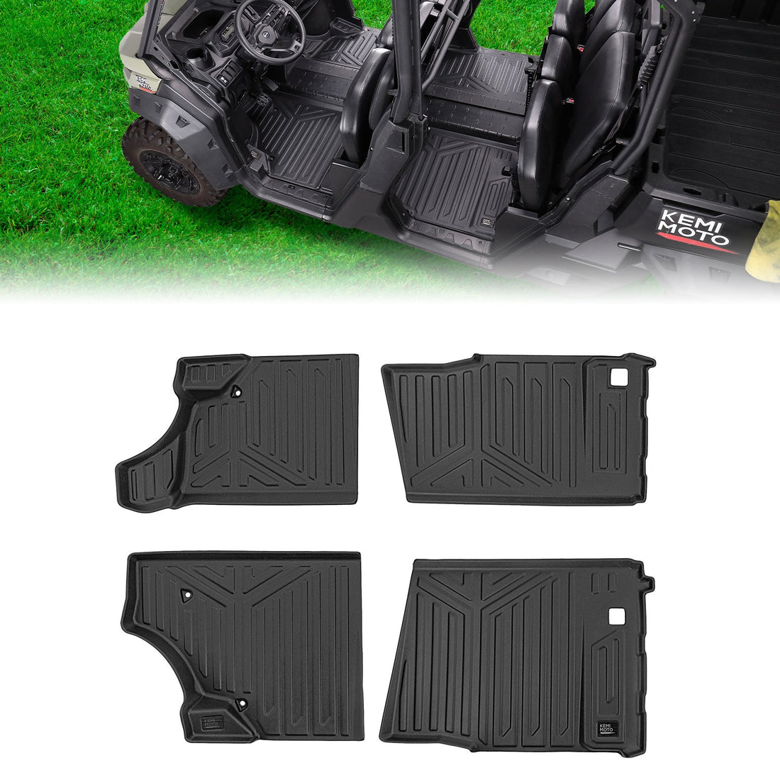 4PCS TPE Floor Mats Anti-Slip for Can-Am Defender Max HD7|8|9|10 - view 10