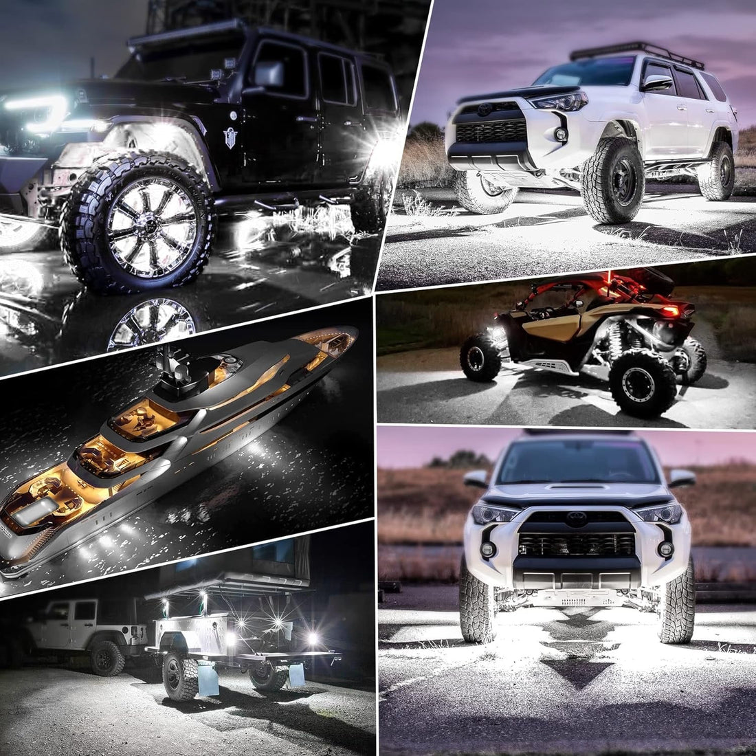 Platinum 24 LED white Rock Lights (12 PIECE)