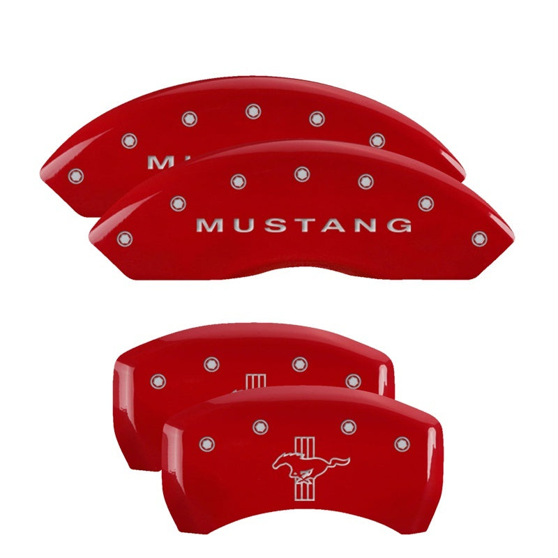 10-14 Mustang Base Caliper Covers Red - 10198SMBPRD