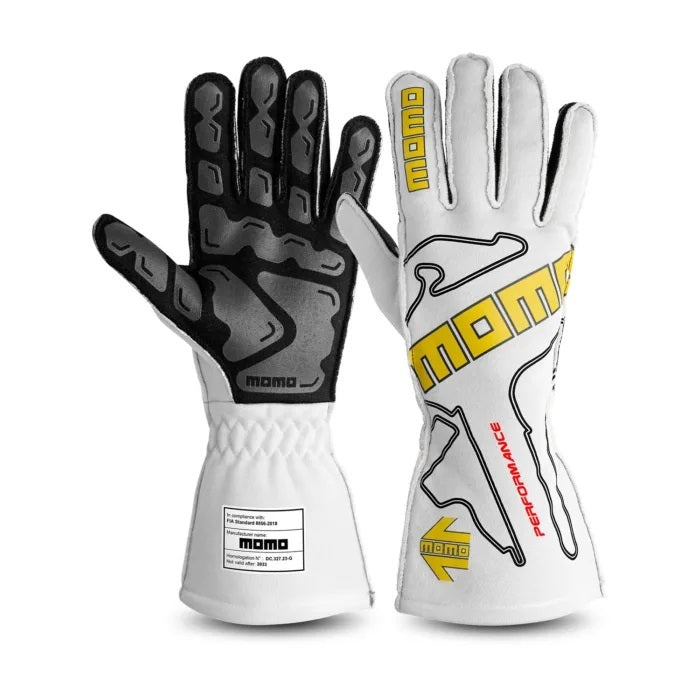 Gloves Peformance White Medium 10 FIA - GUPERFOWHT10