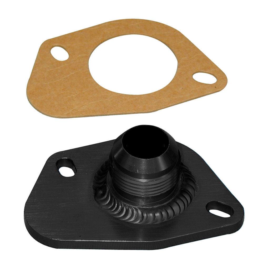 SBF Bolt-On Alum. Water Outlet Neck w/-16an Ftng - 63455