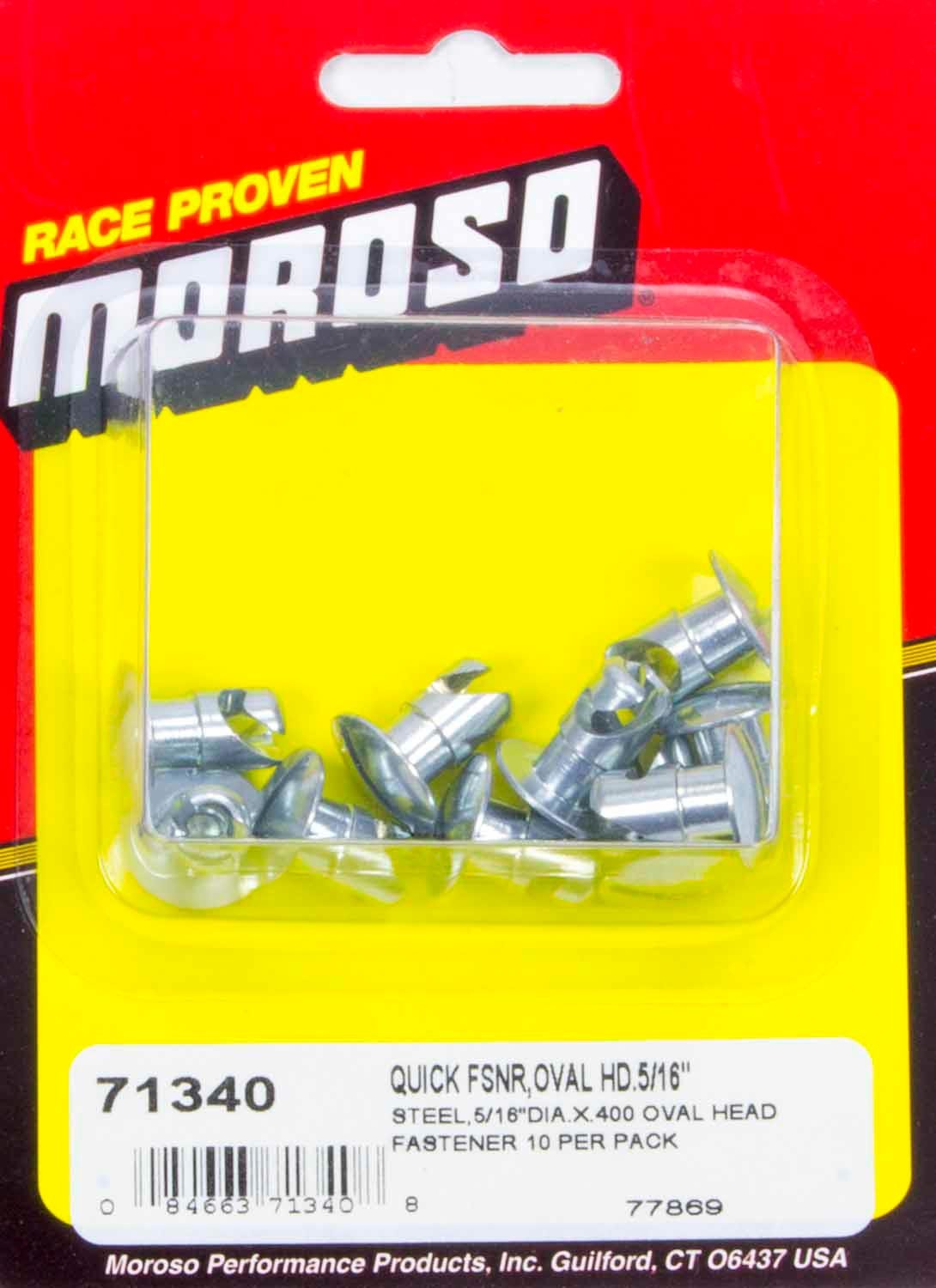 Steel Quick Fasteners- Oval Head-5/16in x .400i - 71340