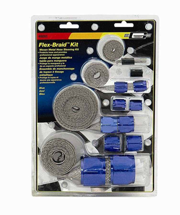 Braided Hose Sleeve Kit-blu - 8091