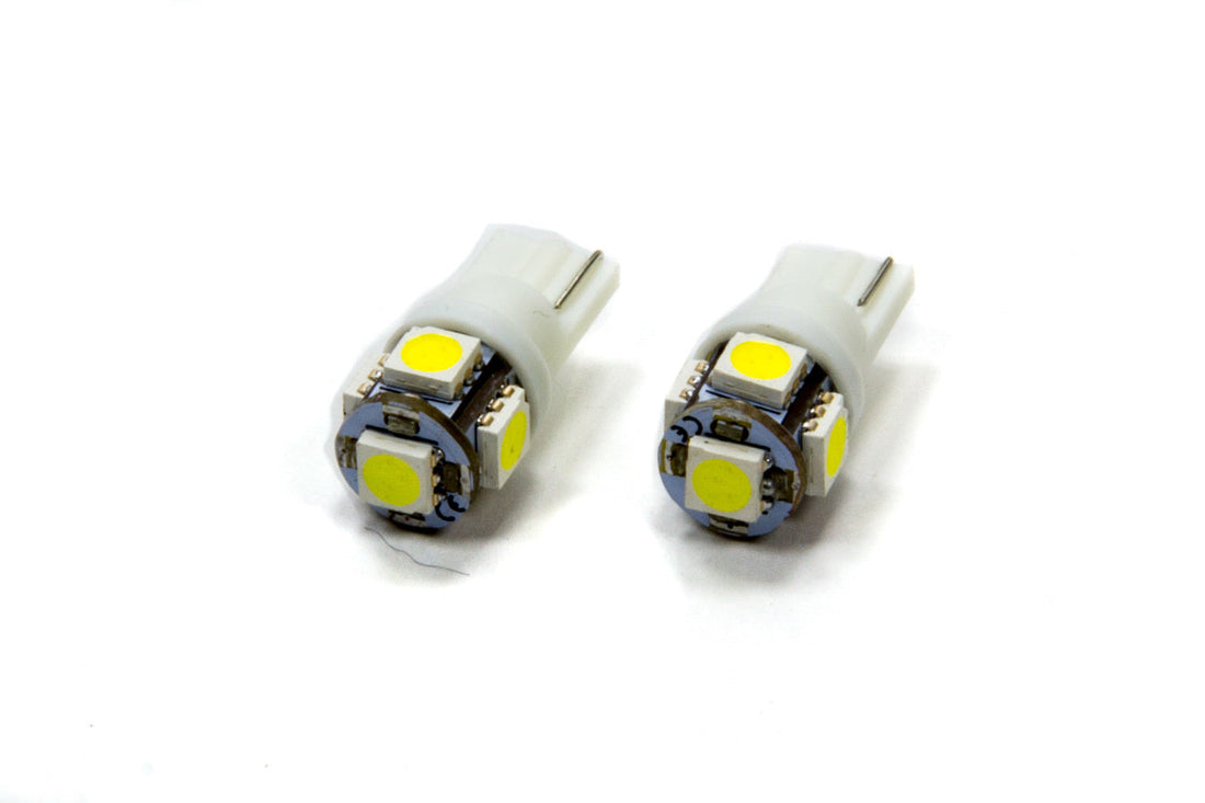 T10 5 LED SMD Bulbs Pair White - 4801001