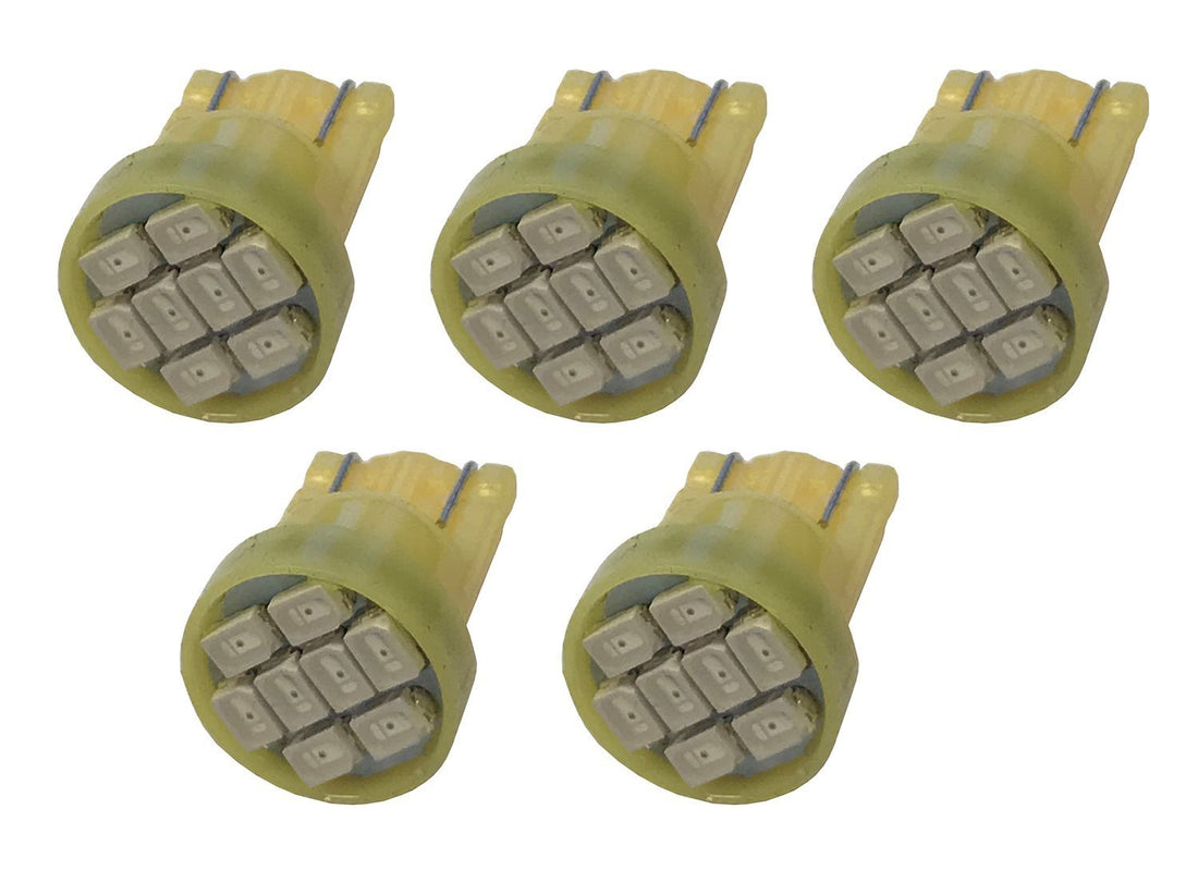 T10 LED Amber Bulbs 5 Pack - 20100