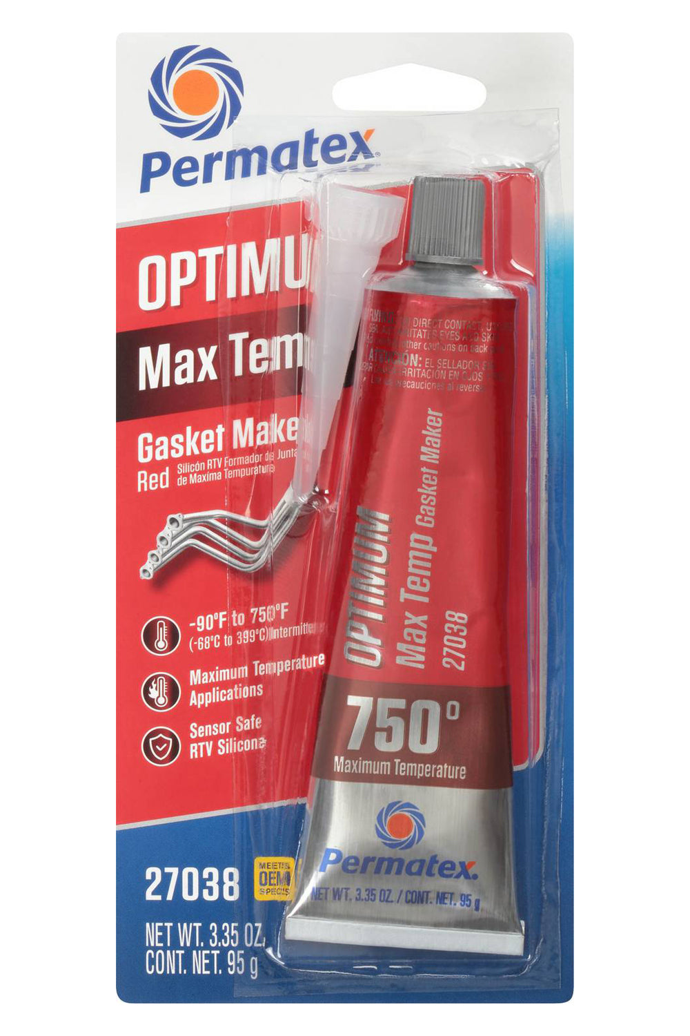 Optimum Red RTV 3 Oz Silicone - 27038