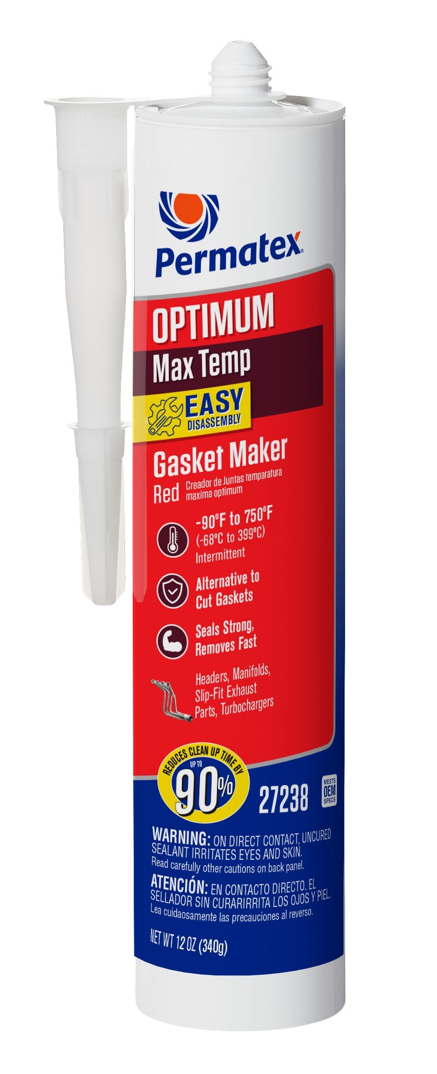 Optimum Red RTV 12Oz. Silicone Cartridge - 27238