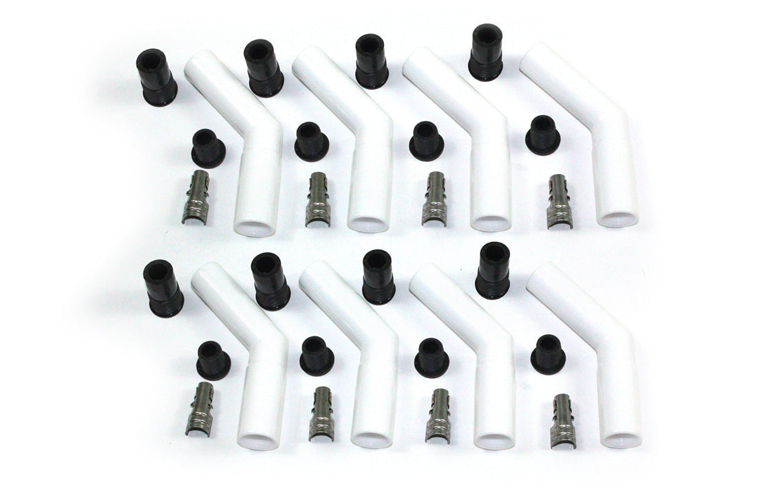 Ceramic Spark Plug Boot Kit 45-Deg 8pk White - 8503HT8