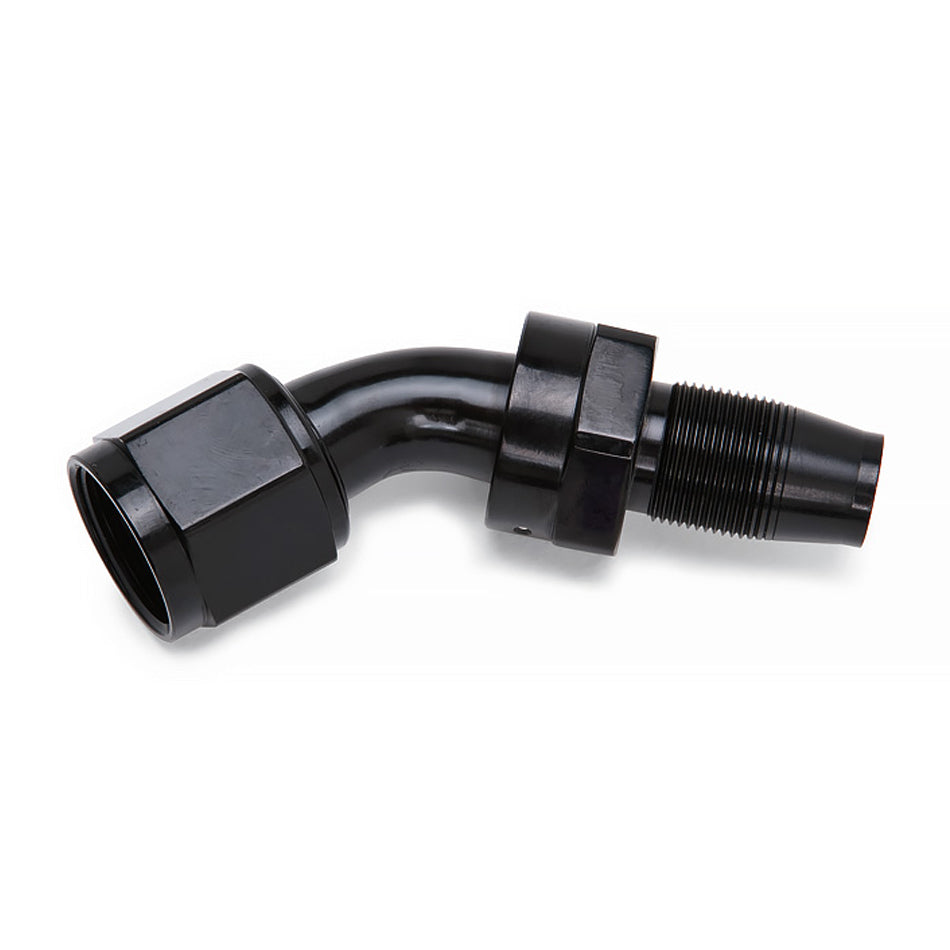 6an Hose End wo/Socket 45-Degree Polished/Black - 615093
